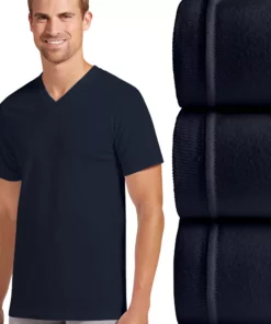 Men's Jockey® 3-pack V-Neck Tees -Casual Outfits For Men Elegant store 1140243 Navy