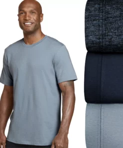 Men's Jockey® 3-pack Crewneck Tees -Casual Outfits For Men Elegant store 1141005 929blue