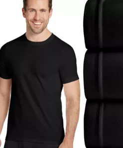 Men's Jockey® 3-pack Crewneck Tees -Casual Outfits For Men Elegant store 1141005 Black