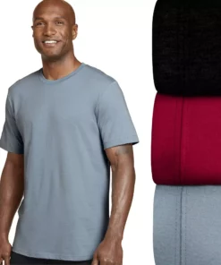 Men's Jockey® 3-pack Crewneck Tees -Casual Outfits For Men Elegant store 1141005 Boysenberry