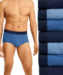 Men's Hanes Ultimate® 7-pack Full-Cut Briefs 10 Men's Hanes Ultimate® 7-pack Full-Cut Briefs -Casual Outfits For Men Elegant store 1354786 Blue