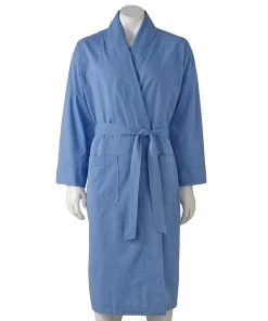 Men's Hanes® Lightweight Woven Shawl Robe -Casual Outfits For Men Elegant store 1717424 Blue