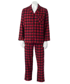 Big & Tall Hanes® Plaid Flannel Pajama Set