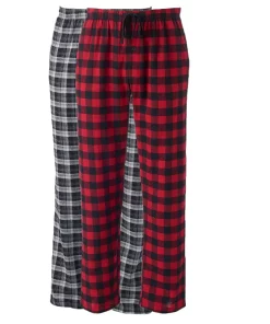 Big & Tall Hanes® 2-pk. Plaid Flannel Pajama Pants
