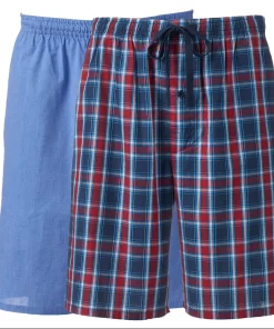 Men's Hanes® Classics 2-pack Plaid Woven Jams Sleep Shorts