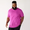 Big & Tall Apt. 9® Core Solid Crewneck Tee -Casual Outfits For Men Elegant store 2333641 Magenta