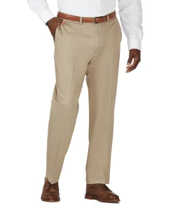 Big & Tall Haggar® Work to Weekend® Classic-Fit Flat-Front Expandable Waist Pants
