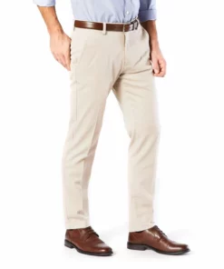 Men's Dockers® Easy Khaki Slim Stretch Flat-Front Pants -Casual Outfits For Men Elegant store 2773655 ALT2