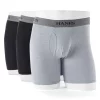 Big & Tall Hanes Ultimate® 3-pack Tagless Stretch Boxer Briefs -Casual Outfits For Men Elegant store 2785139