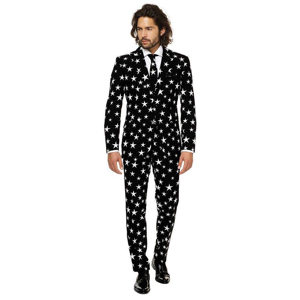 Men's OppoSuits Slim-Fit Novelty Pattern Suit & Tie Set 3 Men's OppoSuits Slim-Fit Novelty Pattern Suit & Tie Set