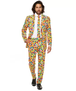 Men's OppoSuits Slim-Fit Novelty Pattern Suit & Tie Set 15 Men's OppoSuits Slim-Fit Novelty Pattern Suit & Tie Set -Casual Outfits For Men Elegant store 2960606 Dot Print