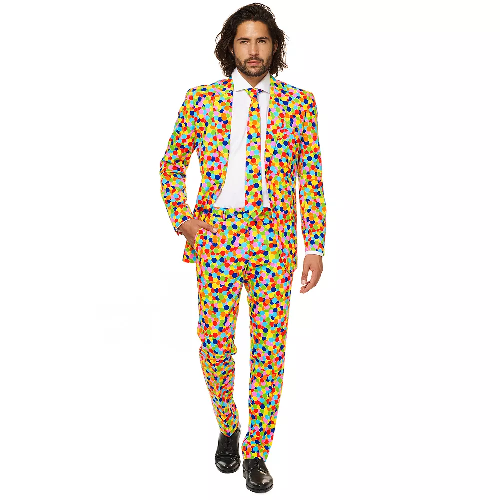 Men's OppoSuits Slim-Fit Novelty Pattern Suit & Tie Set 5 Men's OppoSuits Slim-Fit Novelty Pattern Suit & Tie Set - Image 3