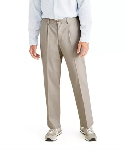 Big & Tall Dockers® Stretch Easy Khaki Classic-Fit Pleated Pants -Casual Outfits For Men Elegant store 3034054 Cloud