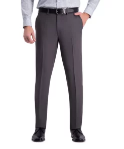 Men’s Haggar® Premium Comfort Flex-Waist Slim-Fit Stretch Flat-Front Dress Pants 14 Men’s Haggar® Premium Comfort Flex-Waist Slim-Fit Stretch Flat-Front Dress Pants -Casual Outfits For Men Elegant store 3078673 Dark Gray
