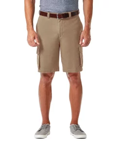 Big & Tall Haggar Straight-Leg Flat-Front Stretch Cargo Shorts