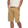 Men's RawX Regular-Fit Belted Cargo Shorts 1 Men's RawX Regular-Fit Belted Cargo Shorts -Casual Outfits For Men Elegant store 3216936 Khaki