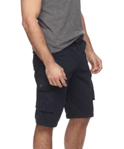 Men's RawX Regular-Fit Belted Cargo Shorts -Casual Outfits For Men Elegant store 3216936 Navy