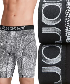 Men's Jockey® 2-pack RapidCool™ Midway Briefs -Casual Outfits For Men Elegant store 3239341 Gray Black