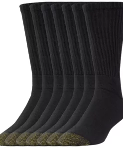 Extended Size GOLDTOE® 6-pack + 2 Bonus Cushioned Crew Socks