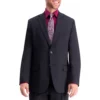 Men's Haggar® Travel Performance Tailored-Fit Stretch Suit Jacket -Casual Outfits For Men Elegant store 3336971 Black