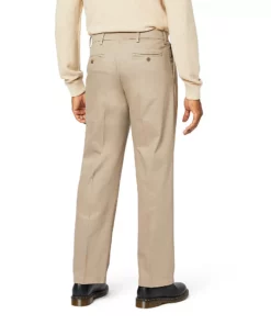 Men's Dockers® Signature Khaki Relaxed-Fit Stretch Pleated Pants -Casual Outfits For Men Elegant store 3391505 ALT