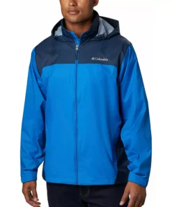 Men's Columbia Glennaker Packable Rain Jacket -Casual Outfits For Men Elegant store 3395672 Blue Jay Columbia Navy