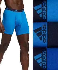 Men's adidas 3-pack Cotton Stretch Boxer Briefs 19 Men's adidas 3-pack Cotton Stretch Boxer Briefs -Casual Outfits For Men Elegant store 3427176 Blue Rush Legend Ink