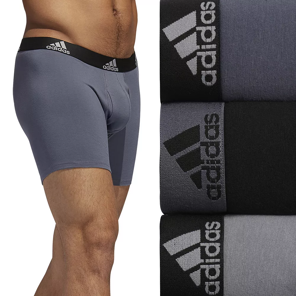 Men's adidas 3-pack Cotton Stretch Boxer Briefs 6 Men's adidas 3-pack Cotton Stretch Boxer Briefs - Image 4