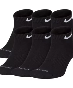 Men's Nike 6-pack Everyday Plus Cushioned Low-Cut Training Socks -Casual Outfits For Men Elegant store 3570393 Black