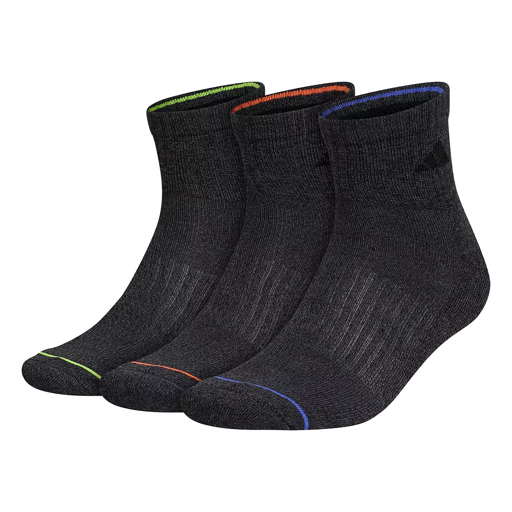 Men's adidas Cushioned II 3-pack Quarter Socks 7 Men's adidas Cushioned II 3-pack Quarter Socks - Image 5