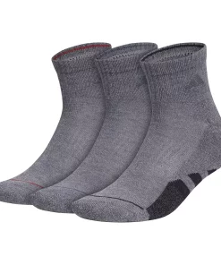 Men's adidas Cushioned II 3-pack Quarter Socks 15 Men's adidas Cushioned II 3-pack Quarter Socks -Casual Outfits For Men Elegant store 3656391 Gray