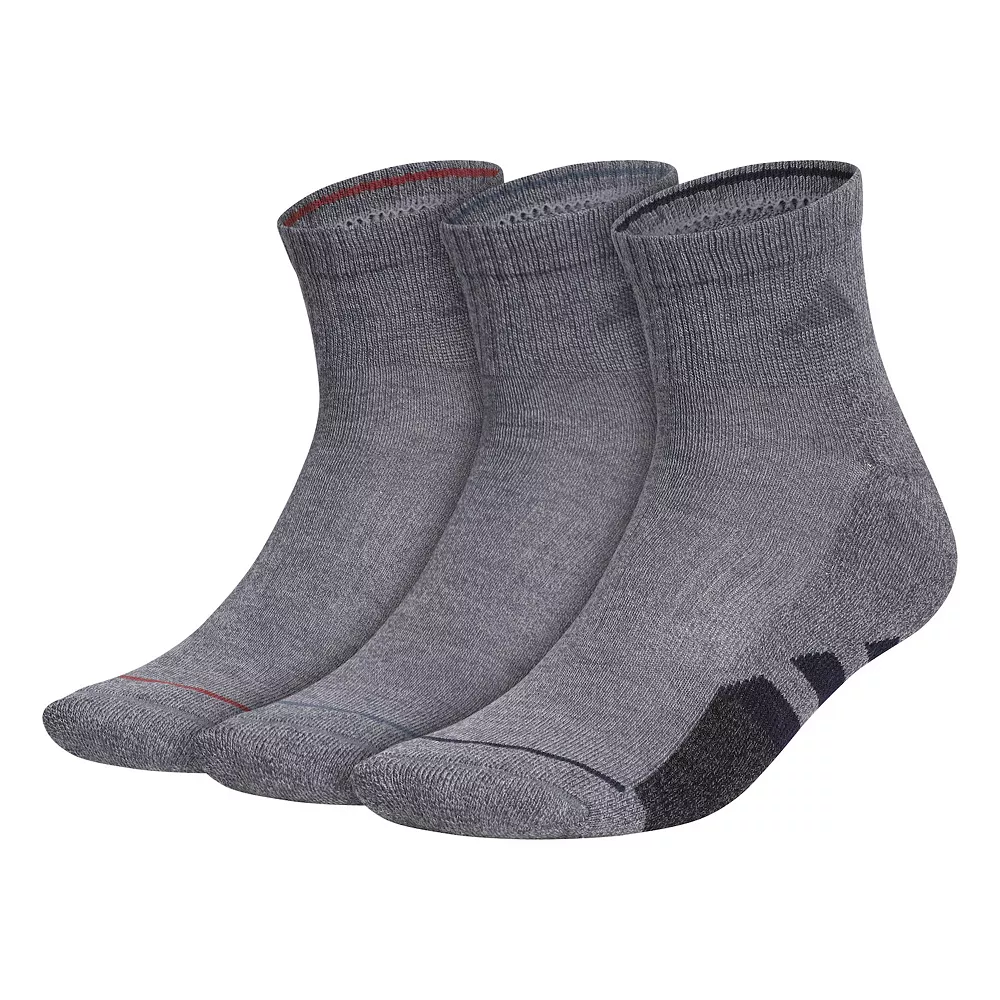 Men's adidas Cushioned II 3-pack Quarter Socks 5 Men's adidas Cushioned II 3-pack Quarter Socks - Image 3