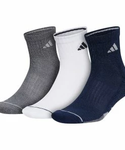 Men's adidas Cushioned II 3-pack Quarter Socks 16 Men's adidas Cushioned II 3-pack Quarter Socks -Casual Outfits For Men Elegant store 3656391 Legend Ink Blue Gray
