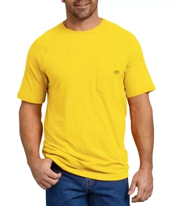 Men's Dickies Temp iQ Performance Cooling Tee 20 Men's Dickies Temp iQ Performance Cooling Tee -Casual Outfits For Men Elegant store 3674390 Bright Yellow