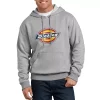 Men's Dickies Relaxed-Fit Fleece Logo Hoodie -Casual Outfits For Men Elegant store 3674394 Grey