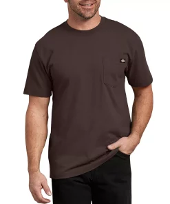 Men's Dickies Heavyweight Short Sleeve Shirt -Casual Outfits For Men Elegant store 3674414 Chocolate Heather