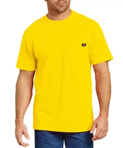Men's Dickies Heavyweight Short Sleeve Shirt -Casual Outfits For Men Elegant store 3674414 Yellow