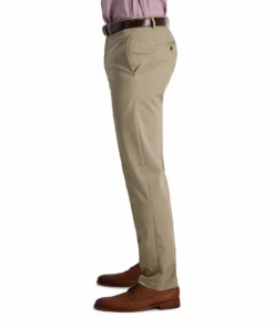 Men's Haggar® Iron Free Premium Khaki™ Straight-Fit Flat Front Perfect Fit Waistband Casual Pant 21 Men's Haggar® Iron Free Premium Khaki™ Straight-Fit Flat Front Perfect Fit Waistband Casual Pant -Casual Outfits For Men Elegant store 3716820 ALT2