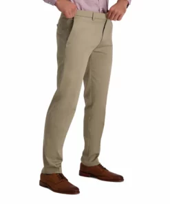 Men's Haggar® Iron Free Premium Khaki™ Straight-Fit Flat Front Perfect Fit Waistband Casual Pant 23 Men's Haggar® Iron Free Premium Khaki™ Straight-Fit Flat Front Perfect Fit Waistband Casual Pant -Casual Outfits For Men Elegant store 3716820 ALT5