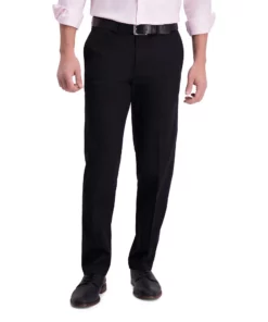 Men's Haggar® Iron Free Premium Khaki™ Straight-Fit Flat Front Perfect Fit Waistband Casual Pant 16 Men's Haggar® Iron Free Premium Khaki™ Straight-Fit Flat Front Perfect Fit Waistband Casual Pant -Casual Outfits For Men Elegant store 3716820 Black