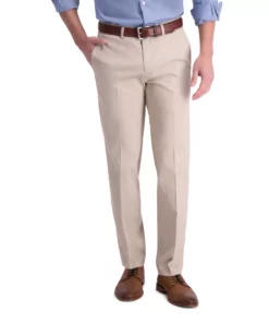 Men's Haggar® Iron Free Premium Khaki™ Straight-Fit Flat Front Perfect Fit Waistband Casual Pant 15 Men's Haggar® Iron Free Premium Khaki™ Straight-Fit Flat Front Perfect Fit Waistband Casual Pant -Casual Outfits For Men Elegant store 3716820 Sand