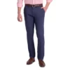 Men's Haggar® Iron Free Premium Khaki™ Slim-Straight Fit Flat Front Perfect Fit Waistband Casual Pant -Casual Outfits For Men Elegant store 3717675 Indigo Blue