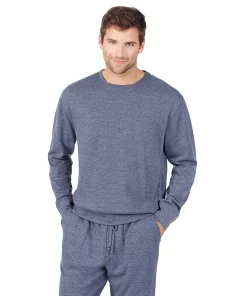 Men's Cuddl Duds® Essentials Pajama Top -Casual Outfits For Men Elegant store 3743028 Blue Denim