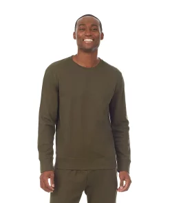 Men's Cuddl Duds® Essentials Pajama Top -Casual Outfits For Men Elegant store 3743028 Olive