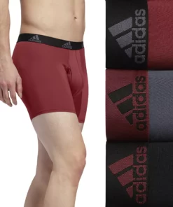 Men's adidas 3-pack Performance Boxer Briefs 16 Men's adidas 3-pack Performance Boxer Briefs -Casual Outfits For Men Elegant store 3746727 Legacy Red