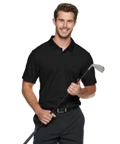 Men's Tek Gear® Slim-Fit Golf Polo -Casual Outfits For Men Elegant store 3770043 Black