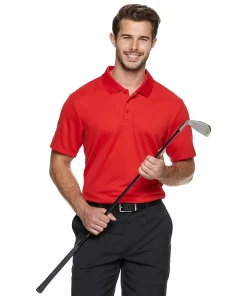 Men's Tek Gear® Slim-Fit Golf Polo -Casual Outfits For Men Elegant store 3770043 Cherry Berry