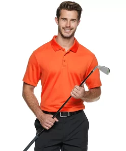 Men's Tek Gear® Slim-Fit Golf Polo -Casual Outfits For Men Elegant store 3770043 Forever Orange