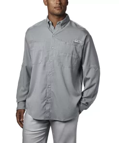 Men's Columbia PFG Tamiami™ II Long Sleeve Shirt -Casual Outfits For Men Elegant store 3842791 Cool Gray