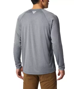 Men's Columbia PFG Terminal Tackle™ Heather Long Sleeve Shirt -Casual Outfits For Men Elegant store 3843032 ALT
